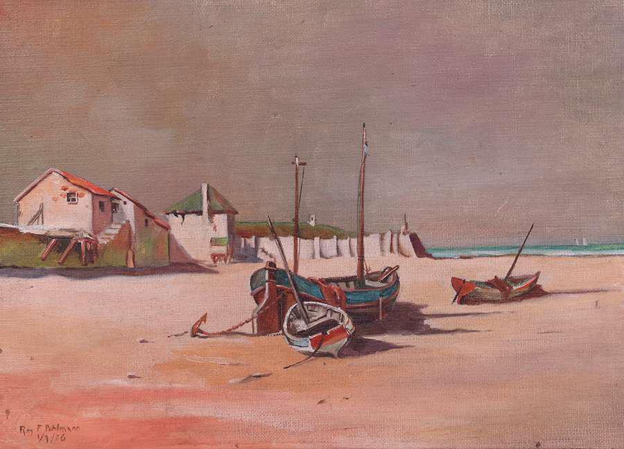 Roy F. Pohlmann Painting Boats Monterey 1926 (1 of 4)