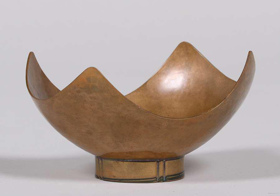 Dirk van Erp Hammered Brass Modernist Bowl c1940s (1 of 5)