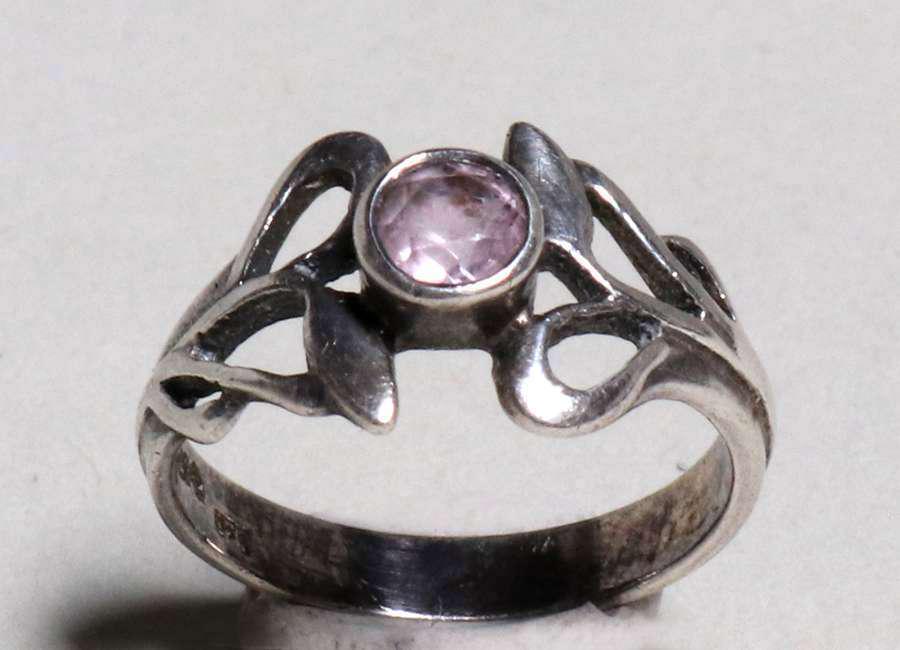 Arts & Crafts - Art Nouveau Sterling Silver Amethyst (1 of 3)