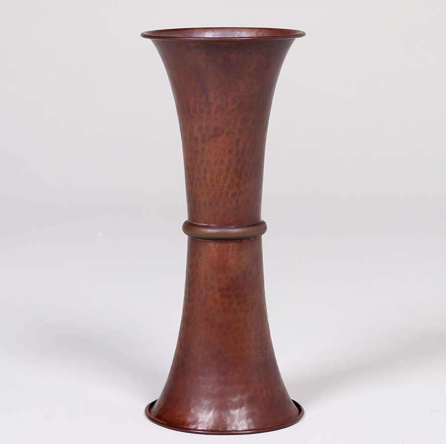 Russian Arts & Crafts Hammered Copper Flared Vase c1905 (1 of 2)