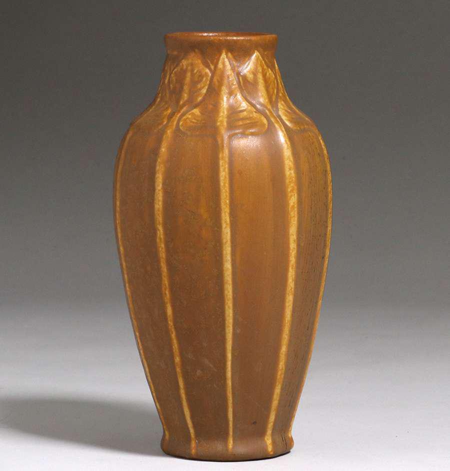 Early Van Briggle Matte Brown Vase 1906 (1 of 4)