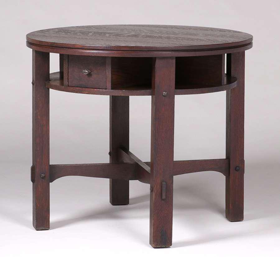 Michigan Chair Co Two-Drawer Game Table c1910 (1 of 4)