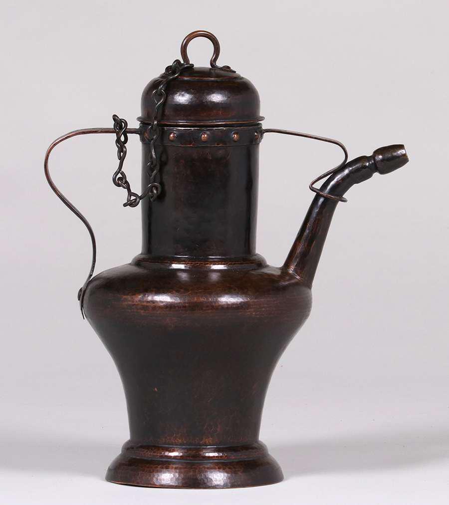 Stickley Brothers Hammered Copper Water Pitcher c1905 (1 of 6)