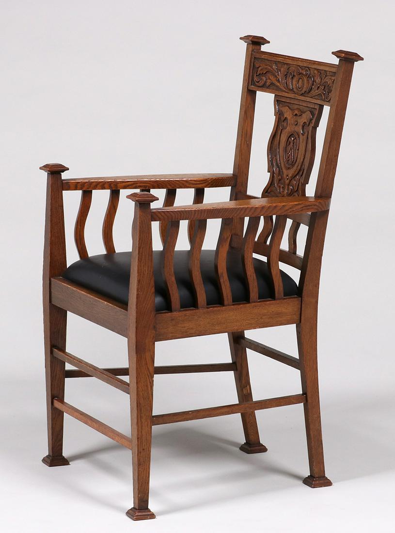 Aethestic Movement Oak Armchair c1900 (1 of 4)
