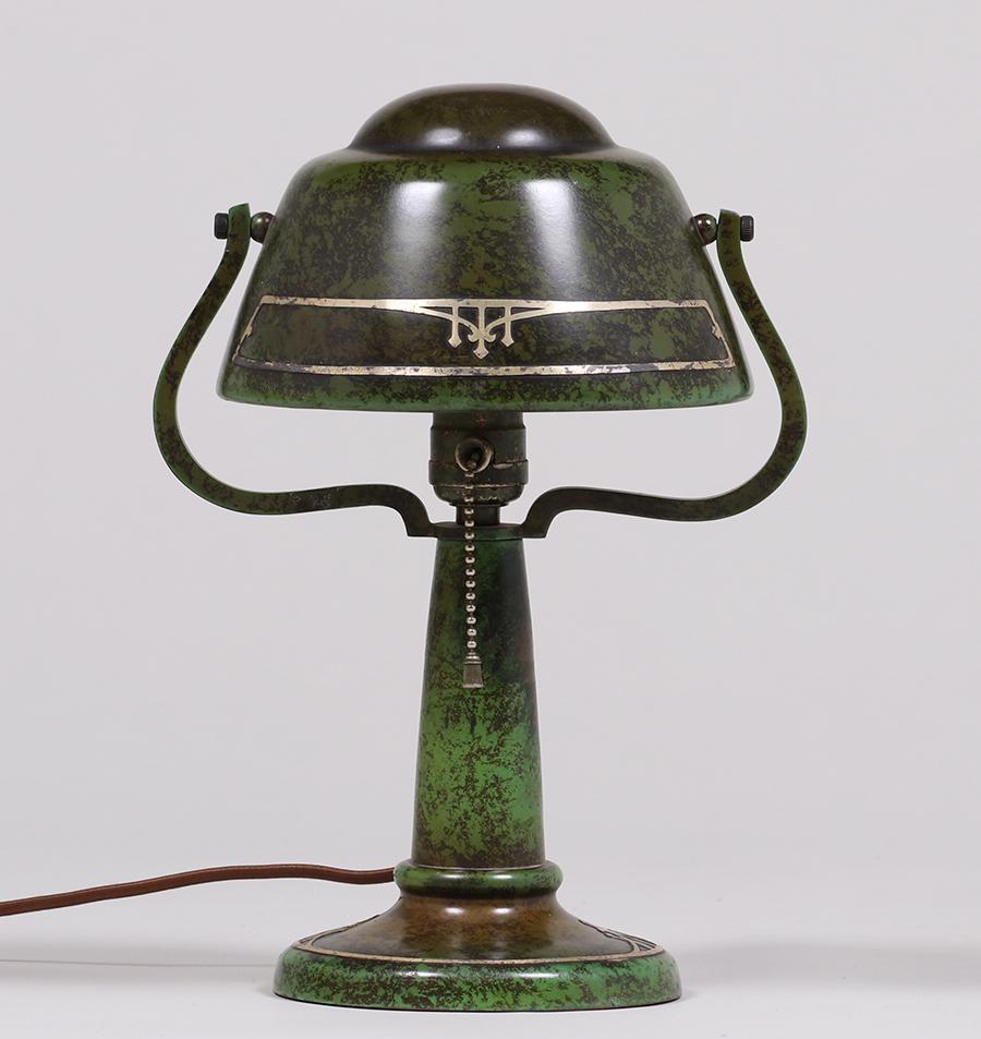 Heintz Sterling on Bronze Helmet Lamp (1 of 3)
