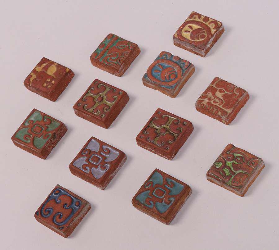 Group of Batchelder Mayan Tiles c1920s (1 of 3)
