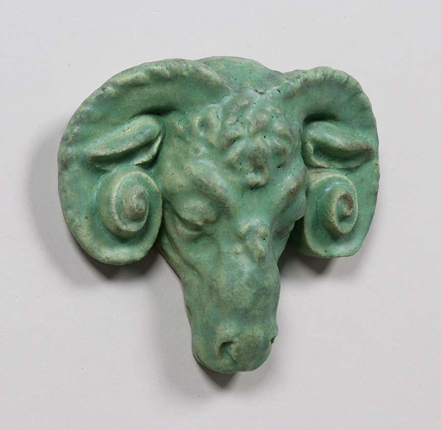 Wheatley Pottery Matte Green Figural Ram (1 of 3)