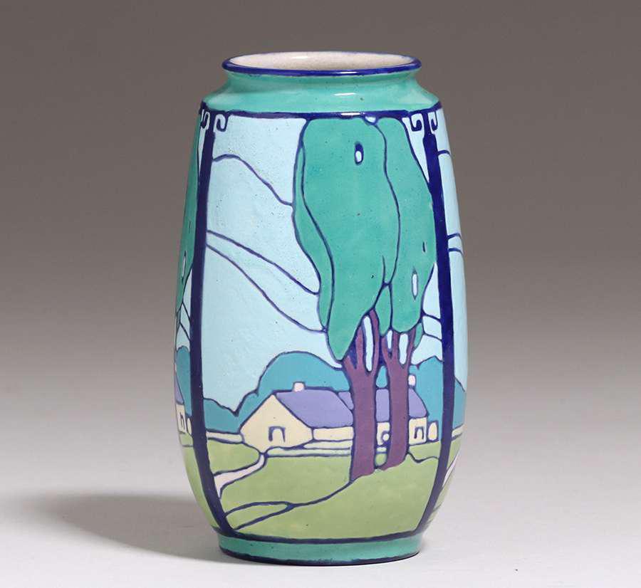 Billy Griffith Decorated Porcelain Vase c1910 (1 of 3)