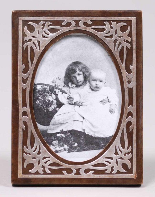 Small Heintz Sterling on Bronze Picture Frame c1910 (1 of 2)