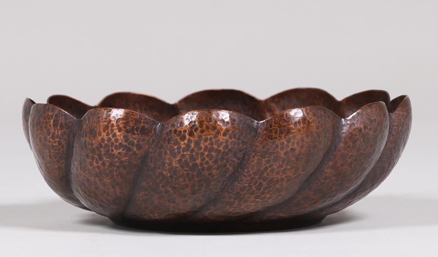Arthur Bruce Seares Hammered Copper Bowl c1930s (1 of 6)