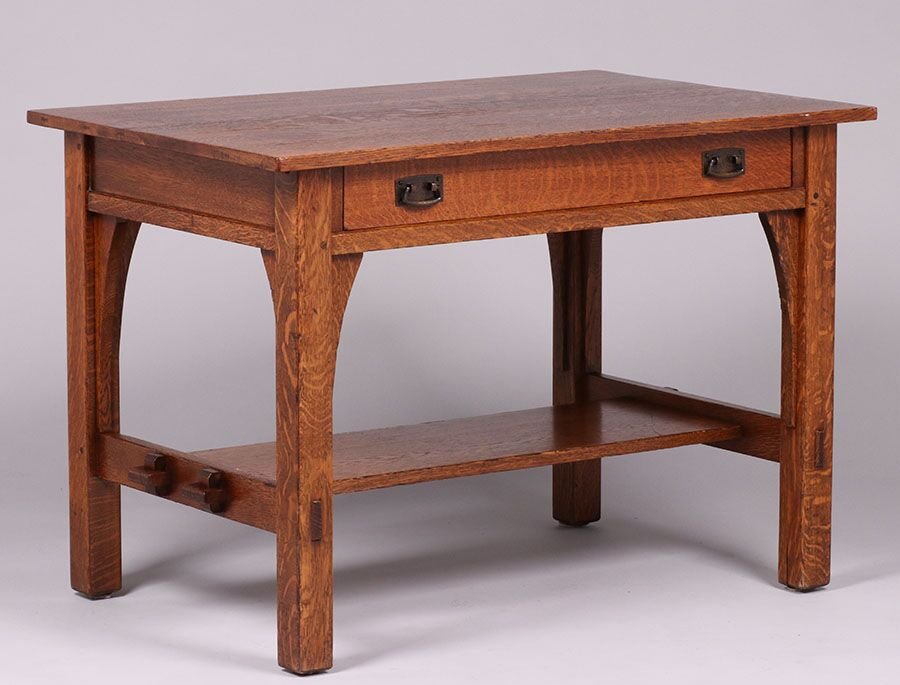 L&JG Stickley One-Drawer Library Table c1907-1912 (1 of 3)