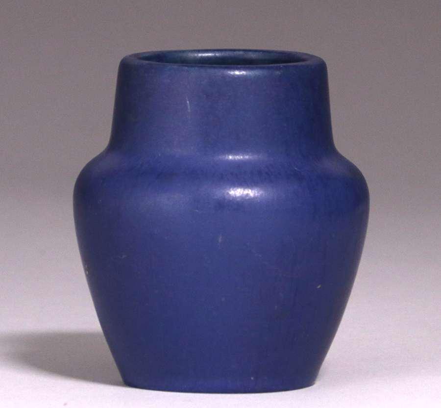 Arequipa Pottery Matte Blue Cabinet Vase c1912 (1 of 3)
