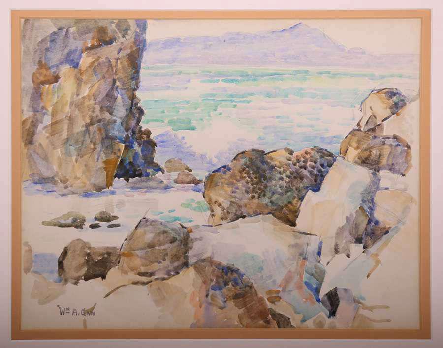 William Gaw Watercolor of SF Bay & Mt Tamalpais (1 of 3)