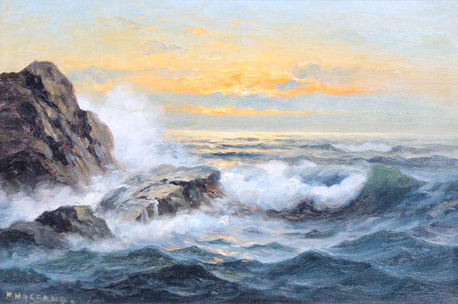 Nels Hagerup Painting Sunset at Seal Rock, San (1 of 5)