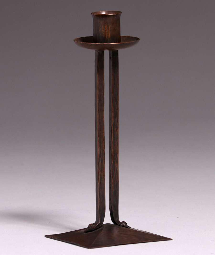 Roycroft Hammered Copper "Princess" Candlestick (1 of 2)