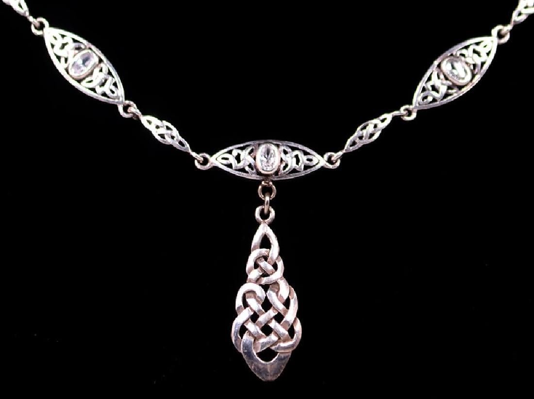 Arts & Crafts Sterling Silver Celtic Knot Necklace 1910 (1 of 2)