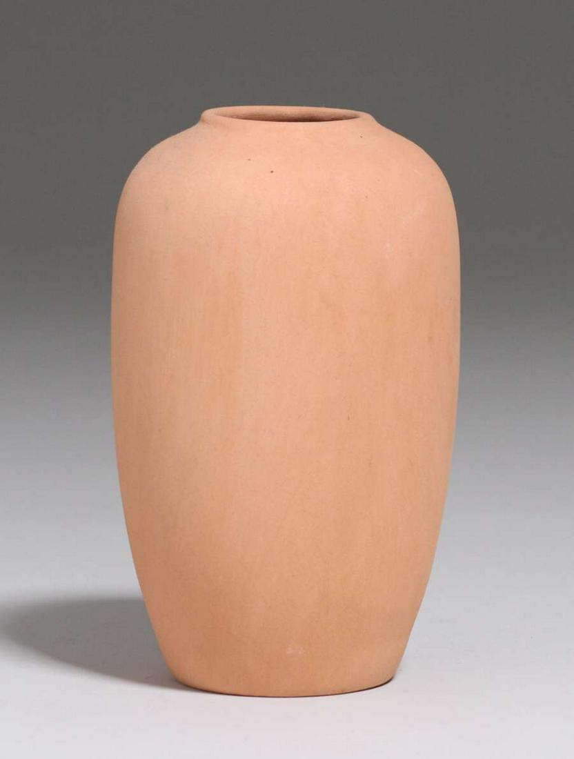 California Faience Unglazed Bisque Vase c1915-1920 (1 of 3)
