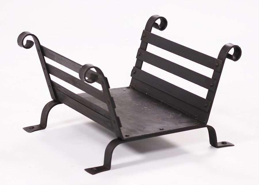 Arts & Crafts Hand-Forged Iron Log Holder c1910 (1 of 2)