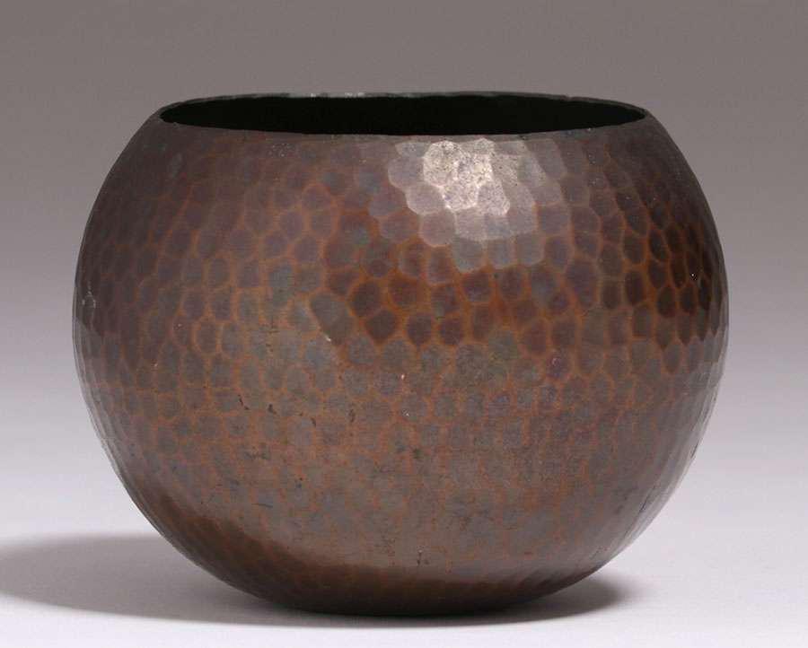 Roycroft Hammered Copper Spherical Vase (1 of 3)