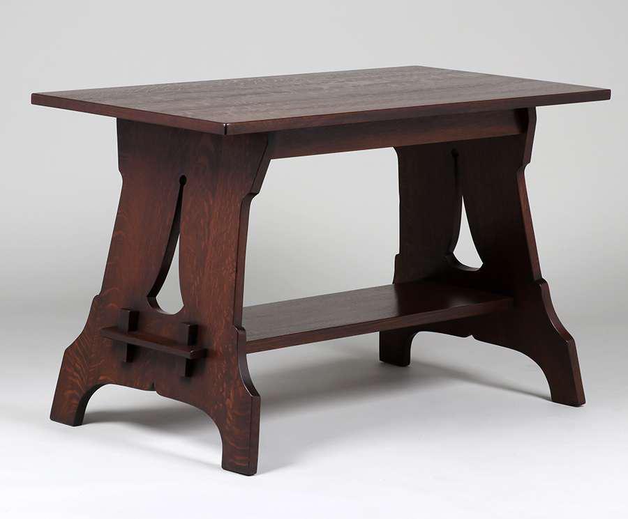Stickley Brothers Cutout Trestle Table c1910 (1 of 4)