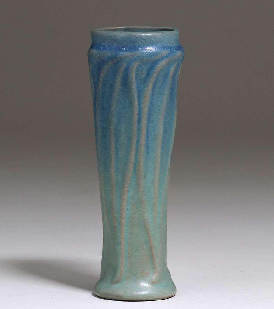 Van Briggle Matte Blue Vase c1908-1911 (1 of 3)