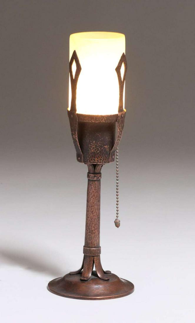 Joel F. Hewes - Titusville, PA Hammered Copper Lamp (1 of 3)