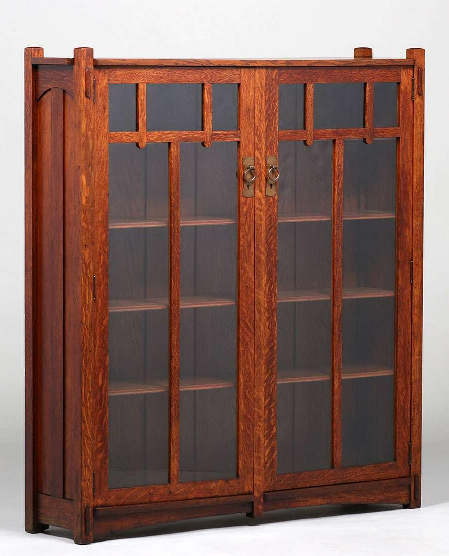 Stickley Brothers Two-Door Bookcase c1905 (1 of 3)