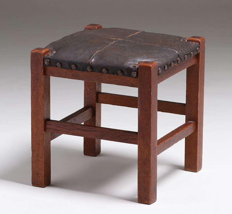 Lifetime Furniture Co Small Square Footstool c1910 (1 of 3)