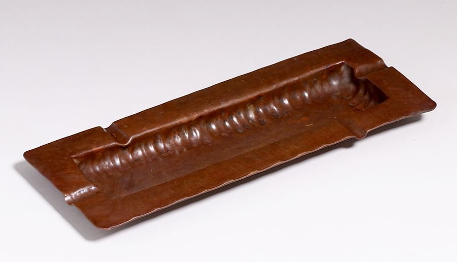 Craftsman Studios Hammered Copper Cigar Ashtray (1 of 3)