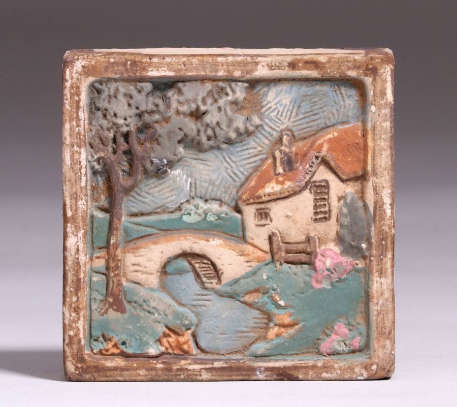 Claycraft Richmond, CA Scenic Tile c1920s (1 of 3)