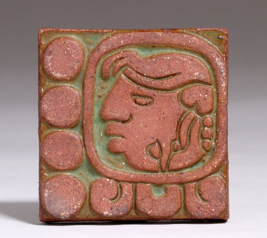 Batchelder - Los Angeles Mayan Tile c1920s (1 of 3)