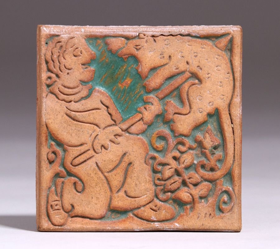 Batchelder - Los Angeles Man and Leaping Bobcat c1915 (1 of 3)