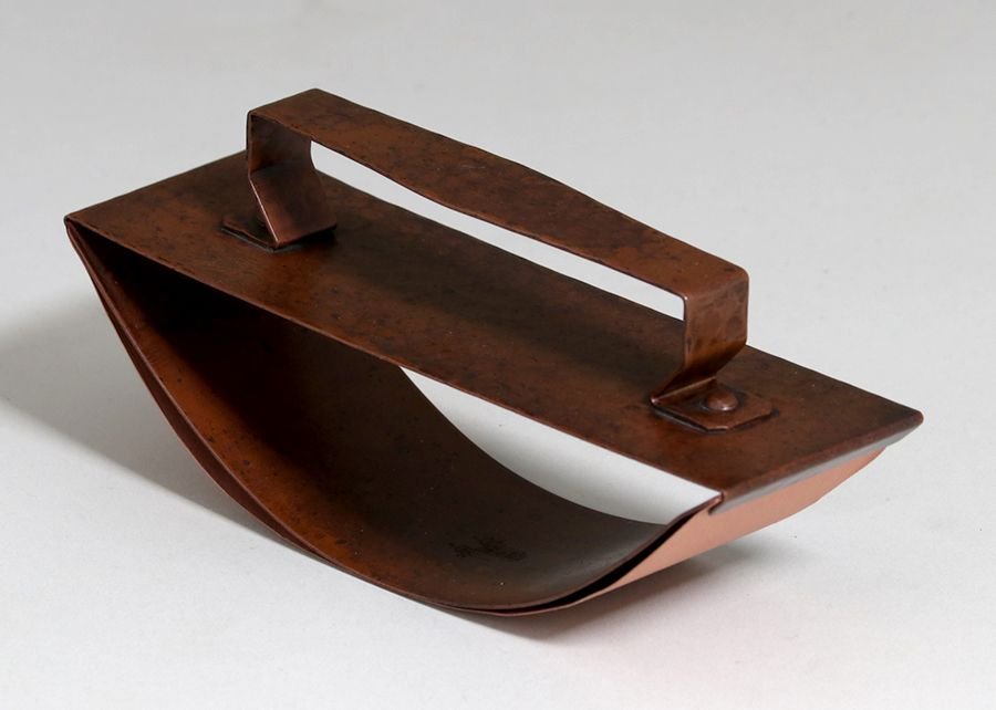 Gustav Stickley Hammered Copper Rolling Blotter c1910 (1 of 3)