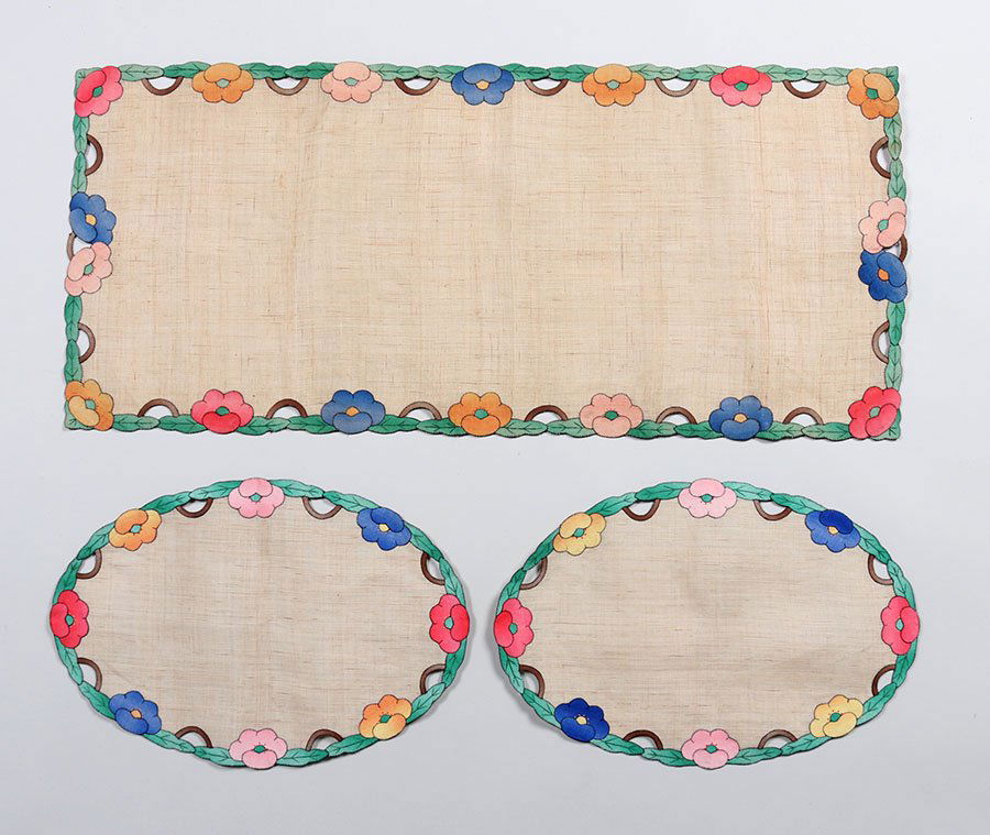 Contemporary Arts & Crafts Table Runner & Place Mat Set (1 of 1)