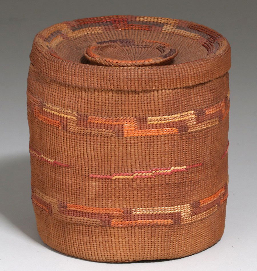 Native Alaskan - Tlingit Tribe Covered Basket c1910s (1 of 4)