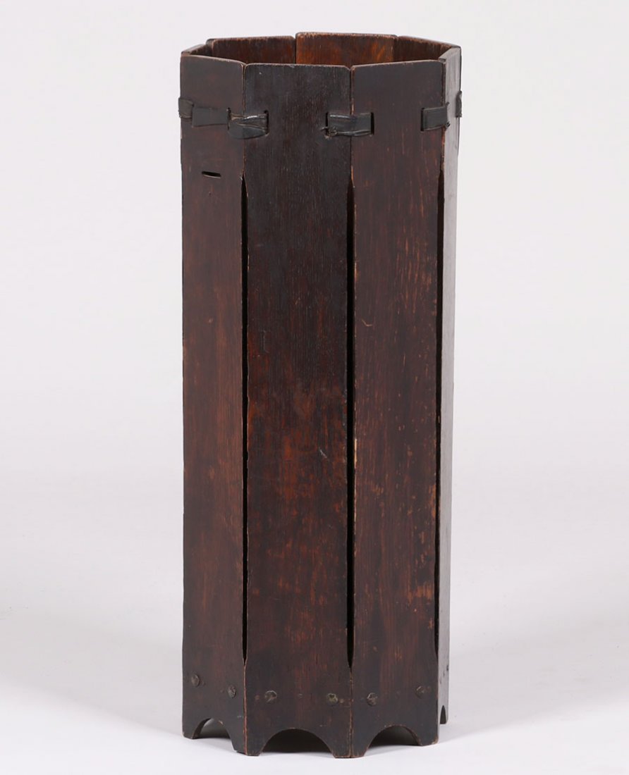 Lakeside Crafts Shop Oak Panel Umbrella Stand c1910 (1 of 2)