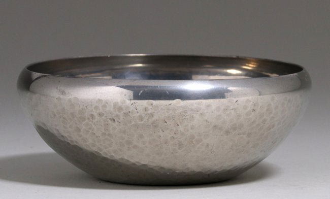 Porter Blanchard Hammered Pewter Bowl: Porter Blanchard Hammered Pewter Bowl. Signed. 6.5"d x 2.5"h. Spend $5000 or more at this auction and all of your SHIPPING IS FREE within the lower 48 states.SHIPPINGWe box and