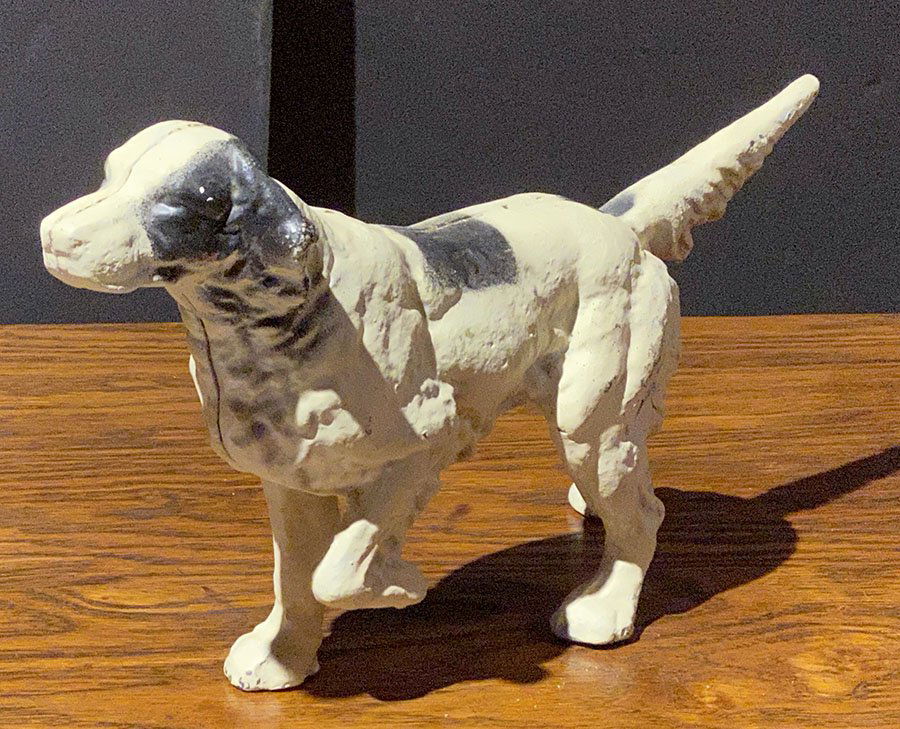 German Long-Haired Pointer Antique Cast Iron Door Stop (1 of 3)