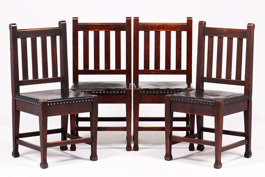 Set of 4 Roycroft Dining Chairs made for The Roycroft (1 of 6)