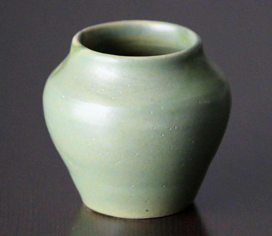 Cherokee Pottery Matte Green Cabinet Vase c1920s (1 of 3)