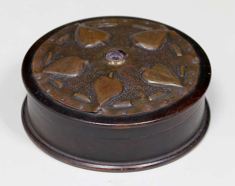 Boston Arts & Crafts Hammered Copper & Mahogany Jewelry (1 of 4)