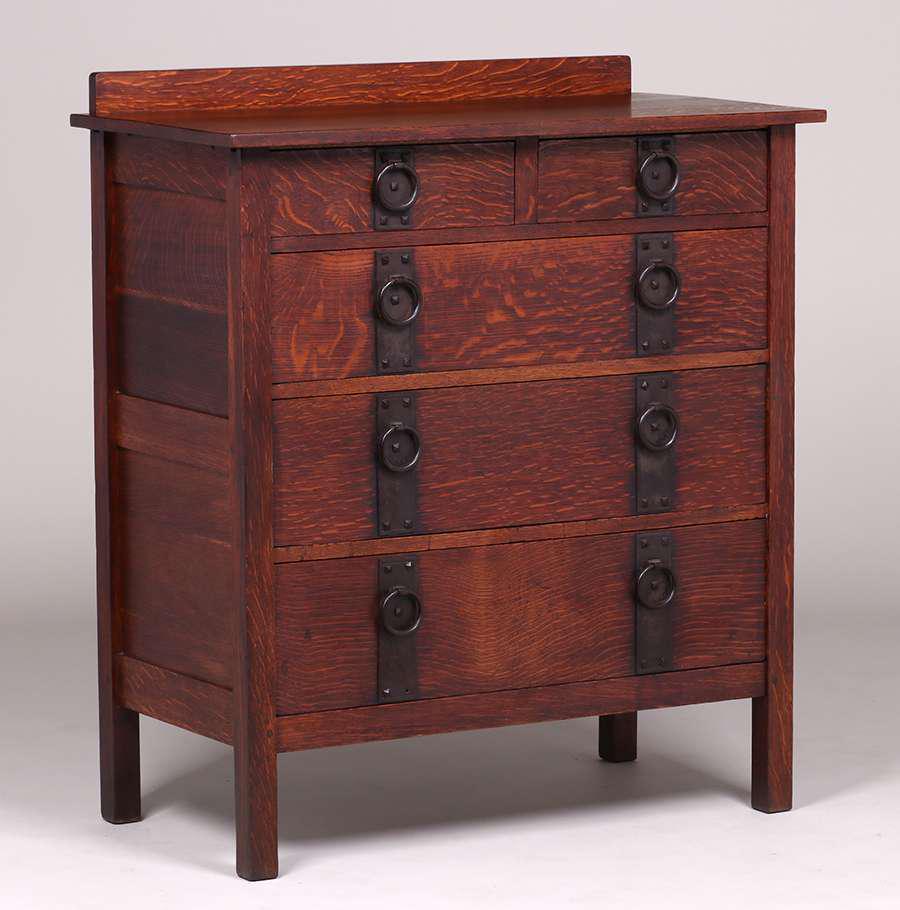 Gustav Stickley #709 Five-Drawer Dresser c1912 (1 of 3)