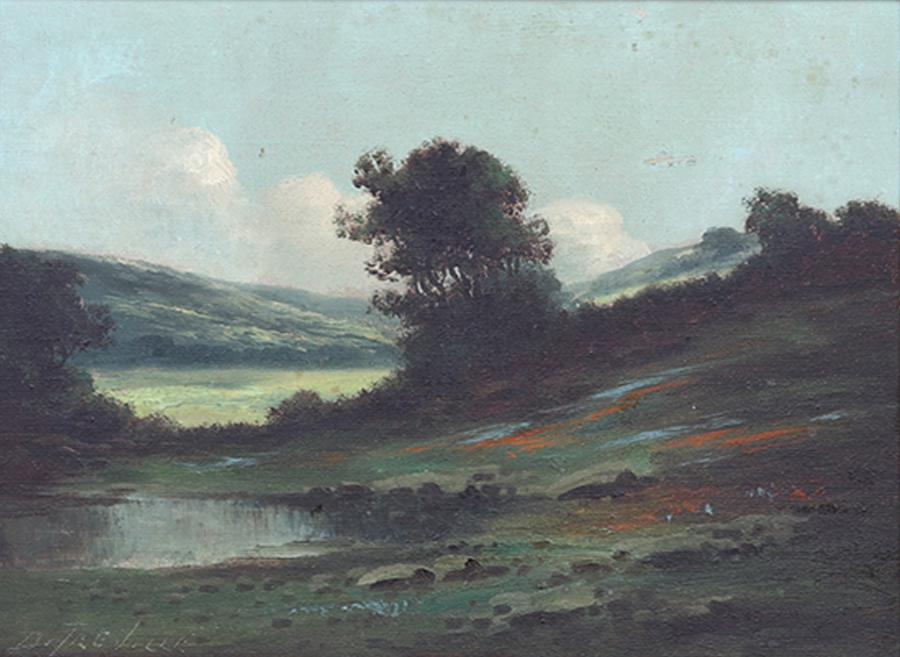 Richard DeTreville Painting Marin Poppies c1900 (1 of 4)