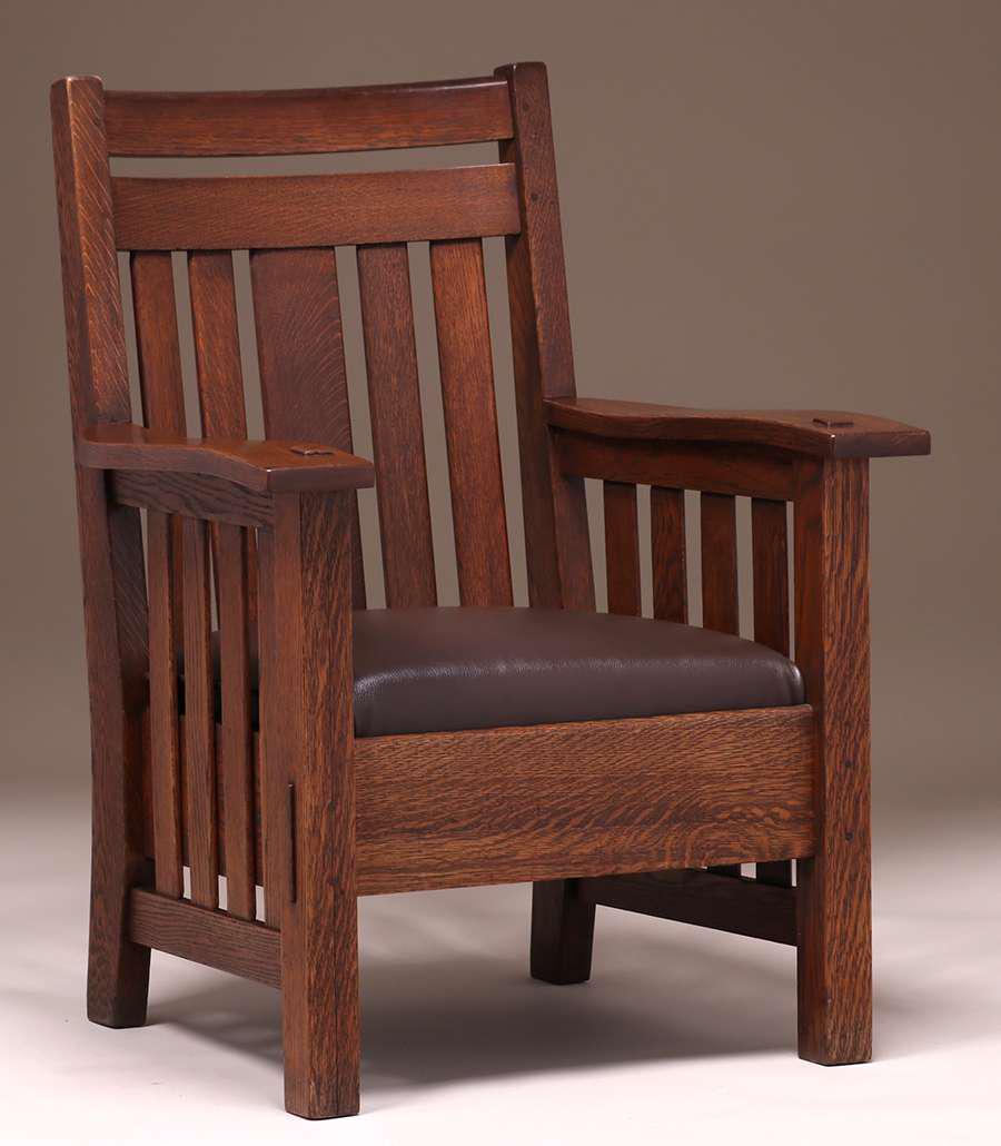 Harden Furniture Co Wavy Arm Chair c1910 (1 of 4)