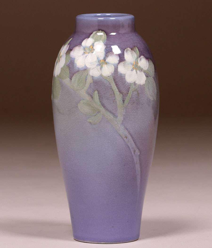 Rookwood Josephine Zettel Floral Iris Glazed Vase 1902 (1 of 3)
