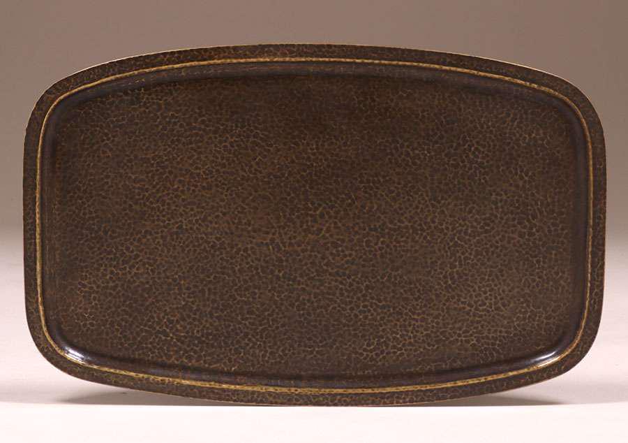 Austrian Hagenauer Hammered Brass Tray c1930 (1 of 3)