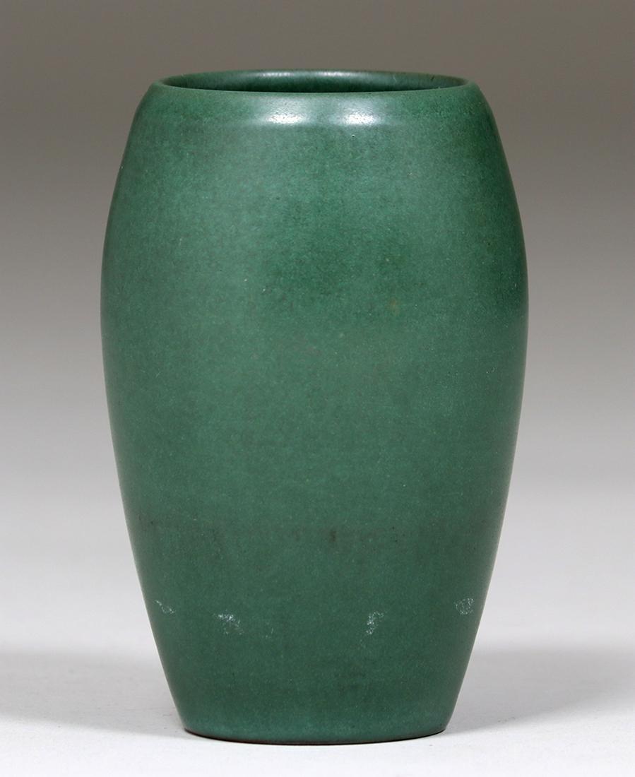Marblehead Pottery Matte Green Swollen Vase c1910 (1 of 3)