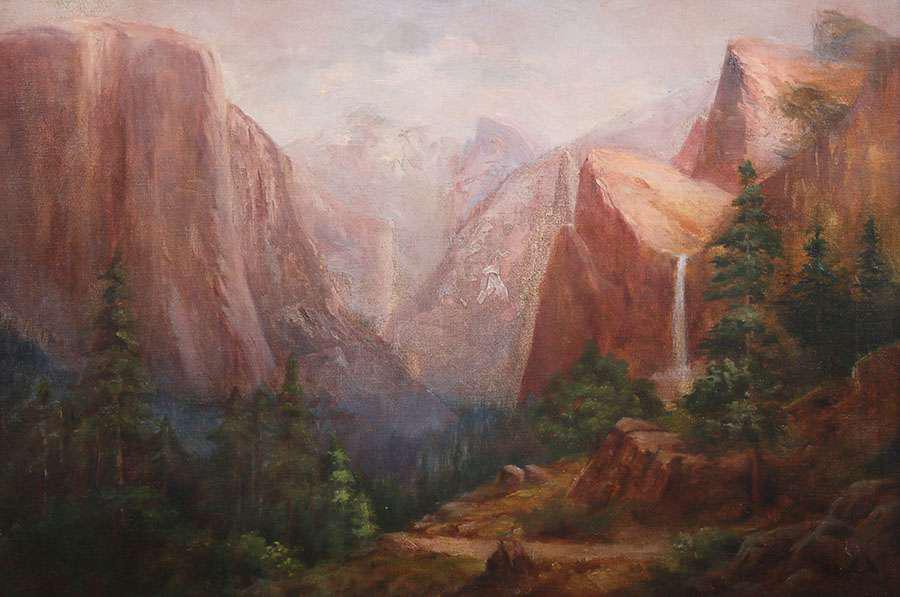 Yosemite Valley Painting c1910 (1 of 4)