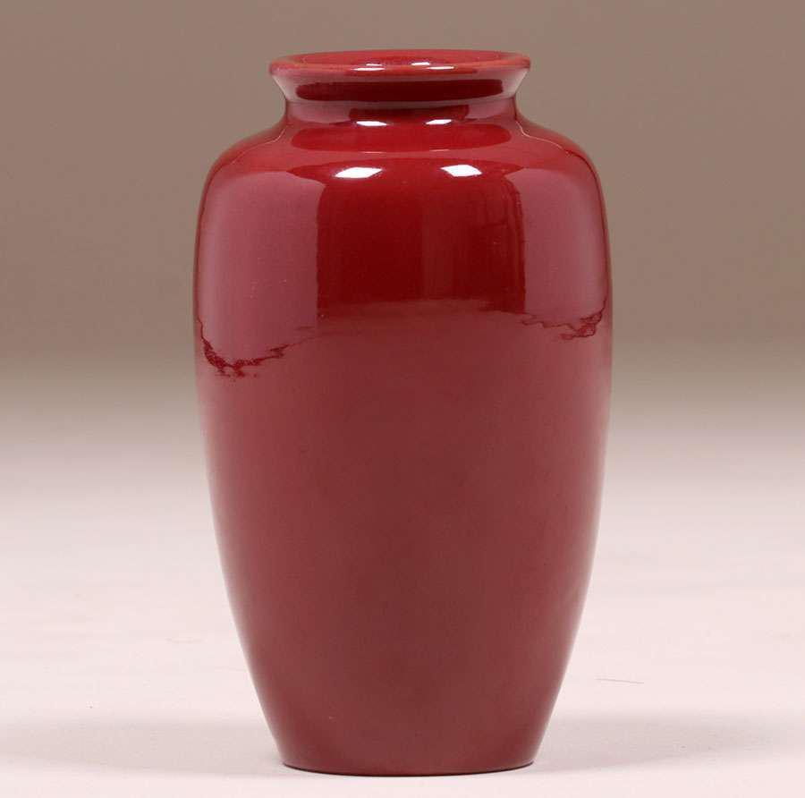 California Faience Burgundy Vase c1920s (1 of 3)