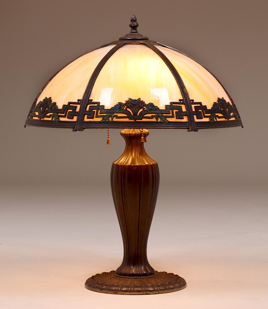 Miller Curved Glass Lamp c1920 (1 of 5)